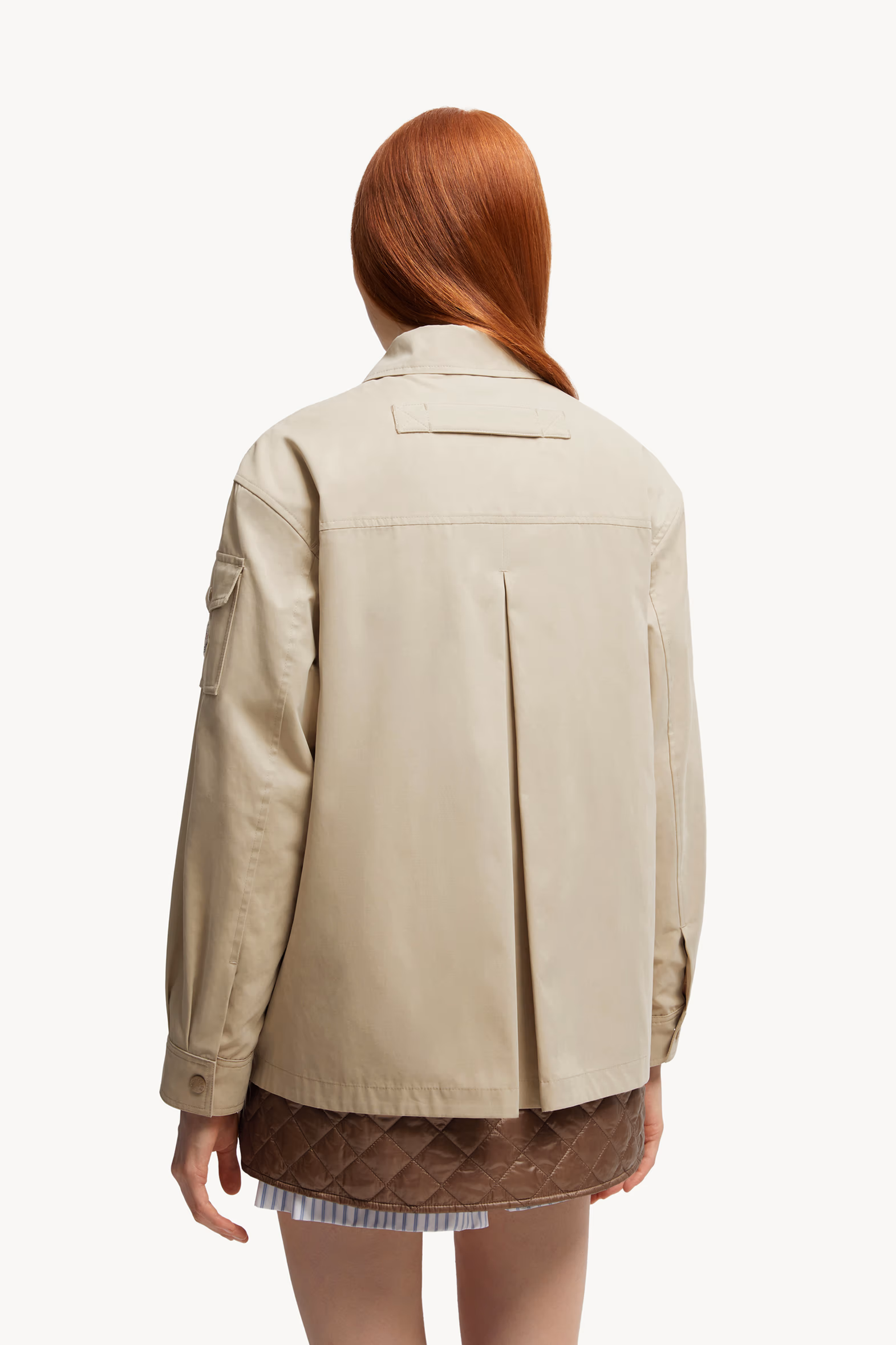 Felci Padded Shirt Jacket Women Grey Beige Moncler 5